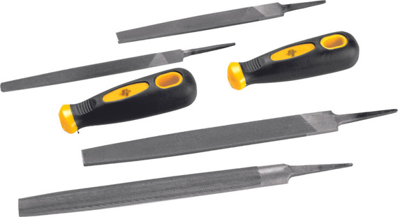 PERFORMANCE TOOL 6 Piece File Set 6", Black, rubber for PWC / Personal Watercraft | W5390 | 117-1087