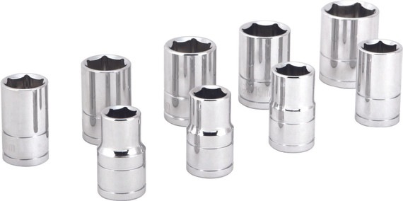 PERFORMANCE TOOL 1/2 Metric Socket Set Chrome for PWC / Personal Watercraft | W32202 | 117-1059