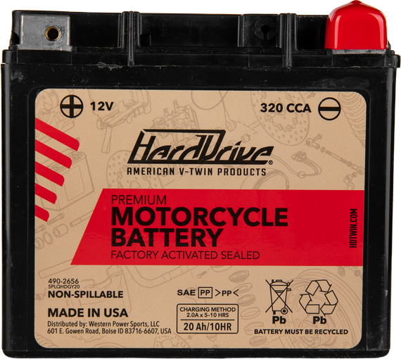 HARDDRIVE Premium Factory Activated Battery for PWC / Personal Watercraft | HRDM72RGH | 490-2656