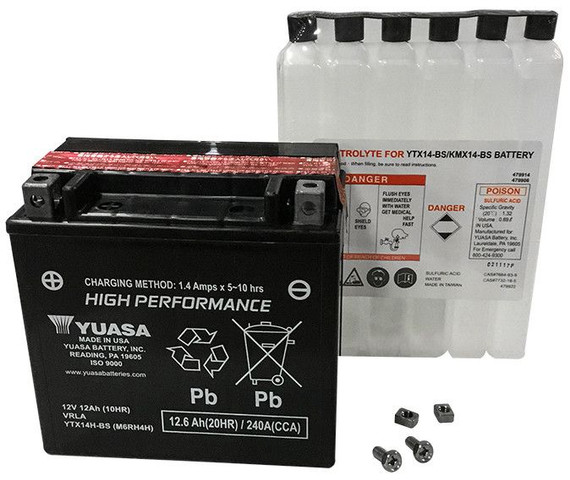YUASA AGM Maintenance Free Battery for PWC / Personal Watercraft | Fits Kawasaki, Yamaha | YUAM6RH4H | 49-1955