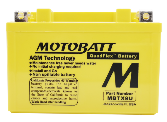 MOTOBATT Quadflex AGM Batteries for PWC / Personal Watercraft | MBTX9U | 491-1006