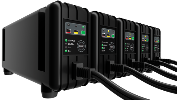 FIRE POWER 5 Bank Battery Charger 12V 5A for PWC / Personal Watercraft | 030-0025-07-02 | 490-2903