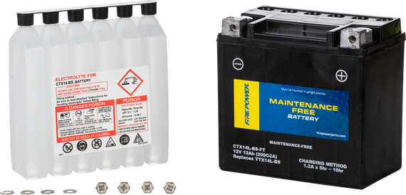 FIRE POWER Maintenance Free Sealed Battery for PWC / Personal Watercraft | Fits Yamaha XL 700 (XL700) | CTX14L-BS-FT | 49-3033