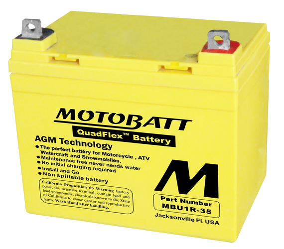 MOTOBATT Quadflex AGM Batteries for PWC / Personal Watercraft | MBU1-35 | 491-1026