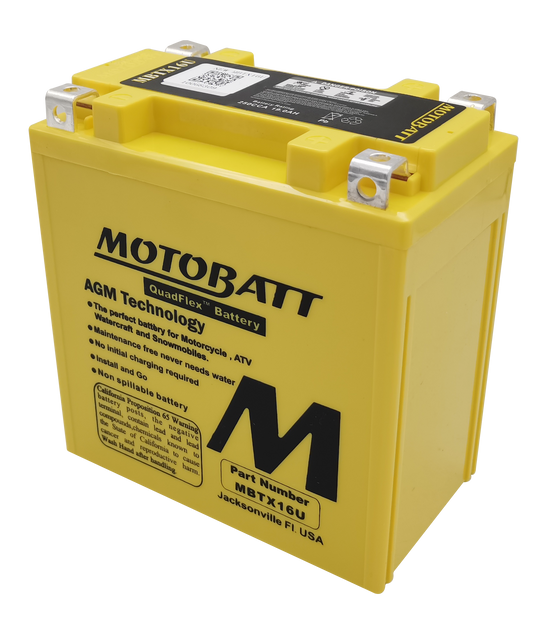 MOTOBATT Quadflex AGM Batteries for PWC / Personal Watercraft | MBTX16U | 491-1012