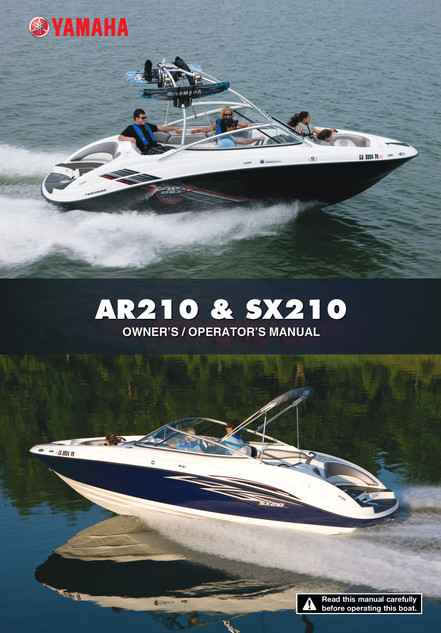 YAMAHA OEM Owner's Manual - AR210 / SX210 - LIT-18626-08-68 Models FRT1100A-JG, FRT1100A-JP, FRT1100B-JG, FRT1100B-JP
