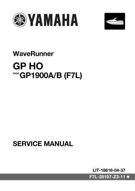 YAMAHA OEM Service Manual MY2024-2026 - FX HO/ FX Cruiser HO - LIT