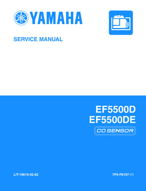 YAMAHA OEM Service Manual - EF55DZ1 / EF55DEZ1 - LIT-19616-02-82 CO Sensor Models EF55DZ1, EF55DEZ1