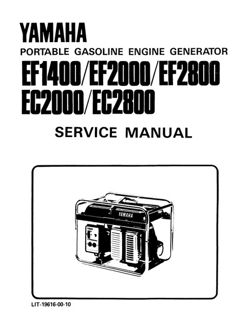 YAMAHA OEM Service Manual - EC2000 - LIT-19616-00-10 Models EC2000, EC2800