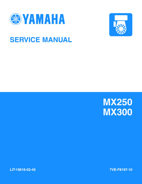 YAMAHA OEM Service Manual - MX250 / MX300 - LIT-19616-02-45 Models MX25A2EW1