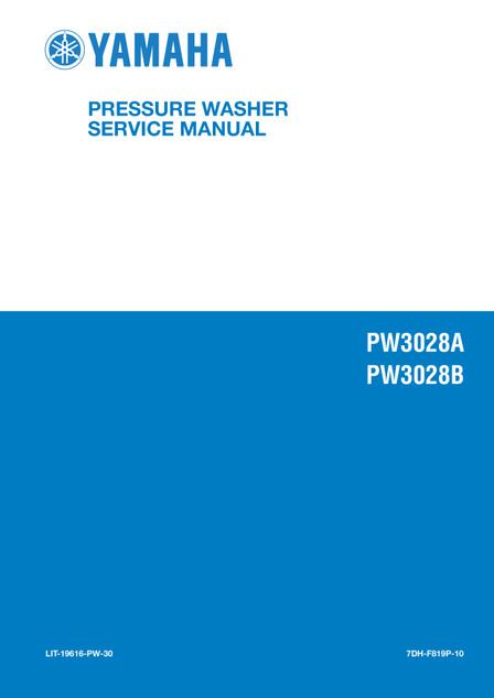 YAMAHA OEM Service Manual - PW3028 - LIT-19616-PW-30 Models PW3028A, PW3028B