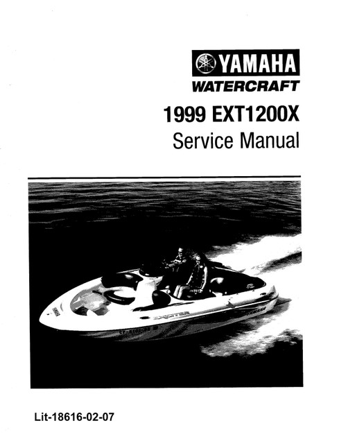 YAMAHA OEM Service Manual - EXCITER 270 - LIT-18616-02-07 Models EXT1200XG, EXT1200XP