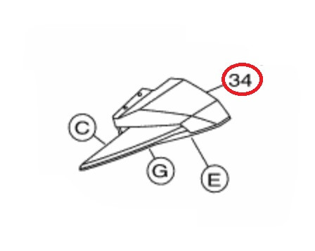 YAMAHA OEM Mirror Assembly 1 F4N-U590D-60-00