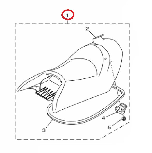 YAMAHA OEM Double Seat Assembly F2W-U371A-20-00