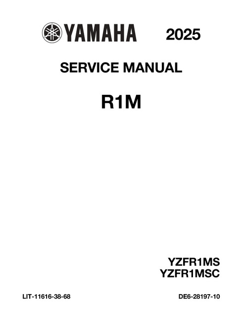 YAMAHA　YZF-R7 サービスマニュアル YAMAHA OEM Service Manual - 2022 - 2025 YZF-R7 - LIT-11616-35-01