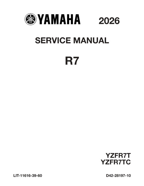 YAMAHA OEM Service Manual - 2022 - 2025 YZF-R7 - LIT-11616-35-01