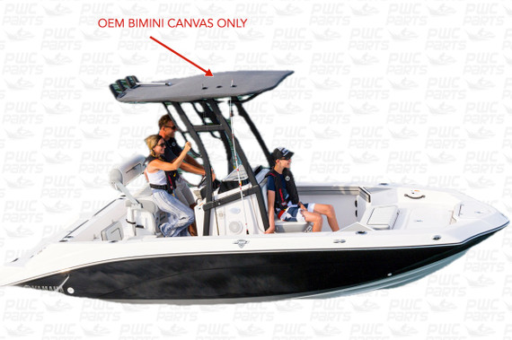 Yamaha OEM T-TOP Bimini Canopy Canvas - 2021 190fsh Sport / 2021 195fsh Sport F6B-U318C-10-00