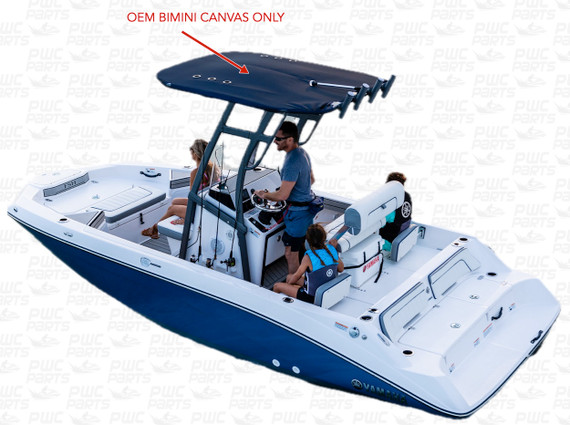 Yamaha OEM T-Top Bimini Canopy Canvas - 2020 190fsh Sport / 2020 195fsh Sport F6B-U318C-00-00