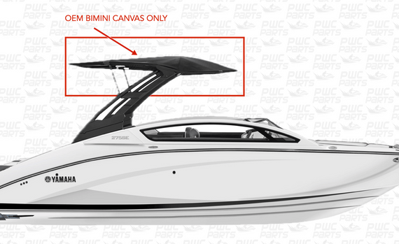 Yamaha OEM Bimini Canopy Canvas - 2025 275SE & More F4X-U318C-21-00