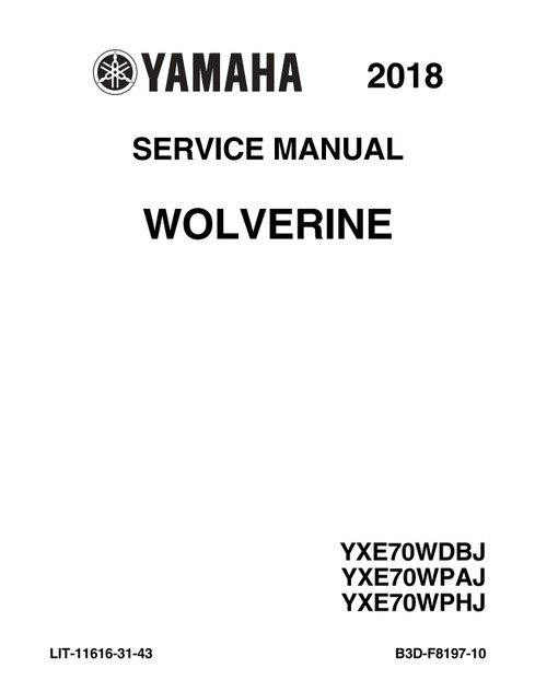 YAMAHA OEM Service Manual - 2018 YZ65 - LIT-11616-31-64 Models YZ65J