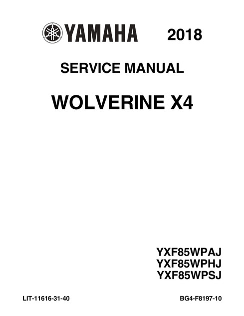 YAMAHA OEM Service Manual - 2018 YZ65 - LIT-11616-31-64 Models YZ65J