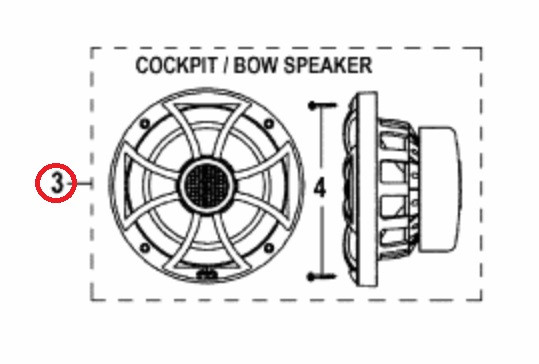 YAMAHA OEM Speaker Pair F4X-U8192-00-00