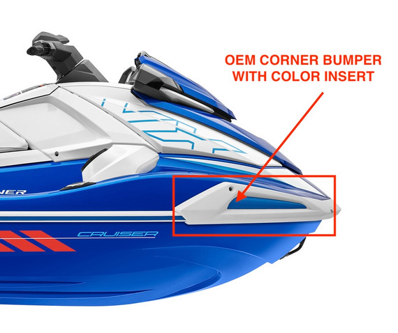 YAMAHA OEM Front STBD RH Gunwale Bumper Assembly w/ Insert F4N-U2510-70-00