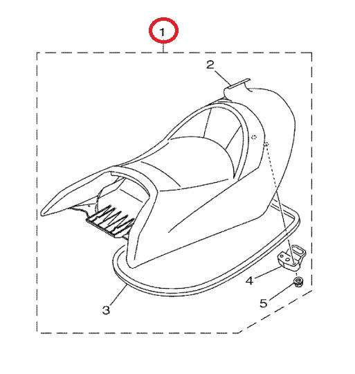 YAMAHA OEM Double Seat Assembly F2X-U371A-50-00