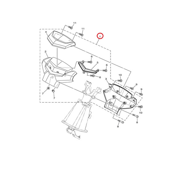 YAMAHA OEM Steering Pad Complete F4N-U142A-90-00