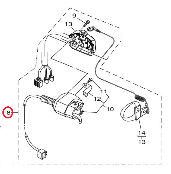 YAMAHA OEM Switch Box Assembly F4P-68310-14-00