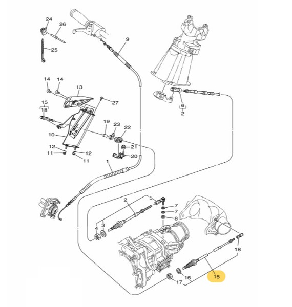 YAMAHA OEM Reverse Cable F2N-6149C-00-00