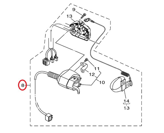 YAMAHA OEM Switch Box Assembly F4P-68310-02-00