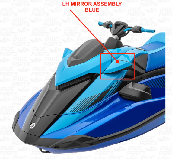 YAMAHA 2023 GP1800R HO LH Rear View for BLUE MIRROR Assembly F4P-U590E-60-00