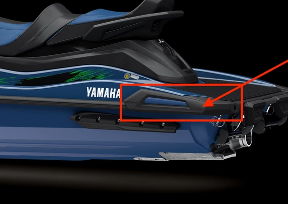 YAMAHA 2025 VX-HO Cruiser REAR LH Corner Black Bumper Gunwale F6G-U2504-40-00