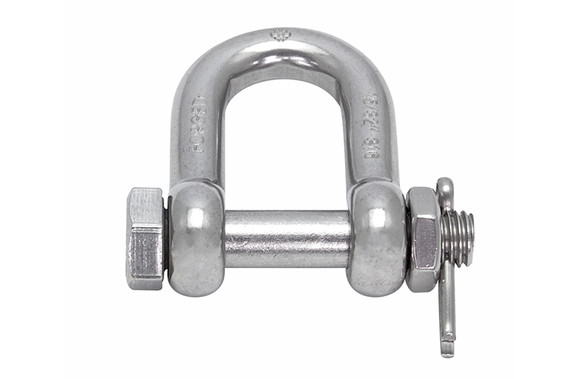 Suncor Forged Straight D Shackle with Bolt 316 Stainless Steel S0117-SA