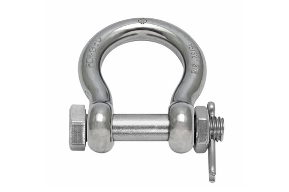 Suncor Forged Bow Shackle with Bolt 316 Stainless Steel S0119-SA
