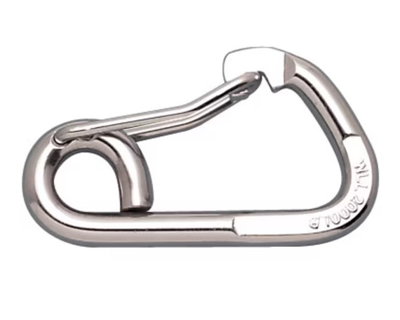 Suncor Harness Clip Wire Lever Straight Back 1/2" 316 Stainless Steel S0172-S120