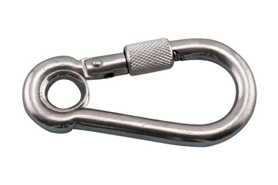 Suncor Screw Lock Spring Clip with Eye 316 Stainless Steel S0181-0