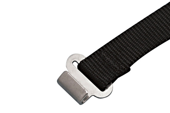 Suncor Webbing Assembly with Flat Hook Black 304 Stainless Steel S0233-0