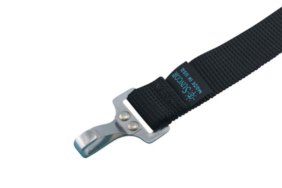 Suncor Webbing Assembly with Bimini Clip 1 X 48" Black 304 Stainless Steel S0234-0004