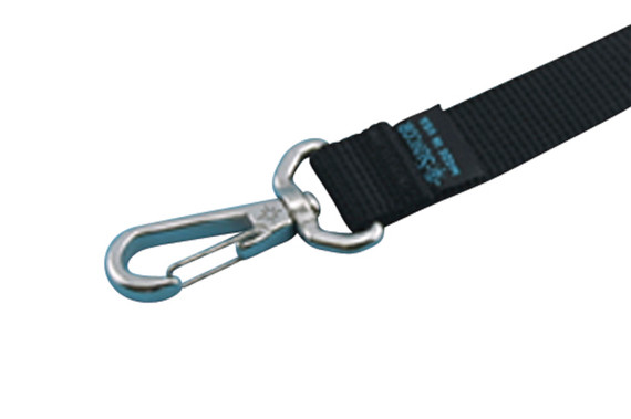 Suncor Webbing Assembly with Swivel Clip 1 X 48" Black 304 Stainless Steel S0235-0004