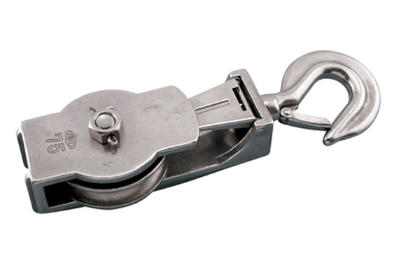 Suncor Seine Block with Hook Rope 316 Stainless Steel S0427-H