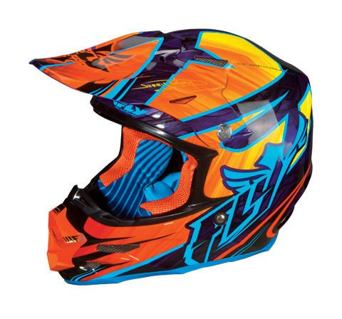 FLY Racing F2 Carbon Acetylene Helmet Small Orange/Purple 73-4054S