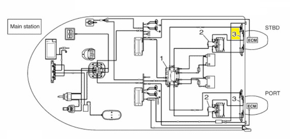 YAMAHA OEM Steering Cylinder Assembly 6ES-42401-03-00