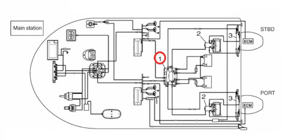 YAMAHA Steering Control Unit (SCU) 6ES-859A0-01-00