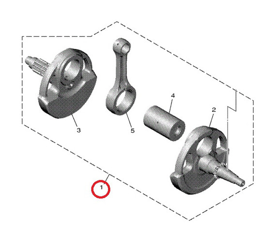 Yamaha YZ250F YZ 250 F 250F Crankshaft Assembly 1SM-11400-01-00