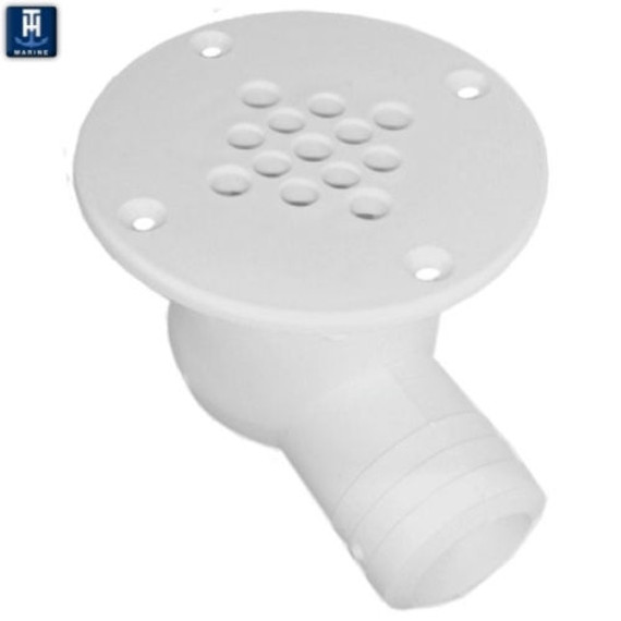 TH Marine Cockpit Scupper Drain 90 degree White CSD-92-DP