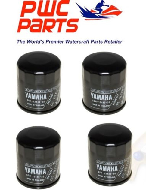 YAMAHA OEM Oil Filter 4-PACK VX Cruiser Deluxe VX110 F70 F50 F15 5GH-13440-50-00