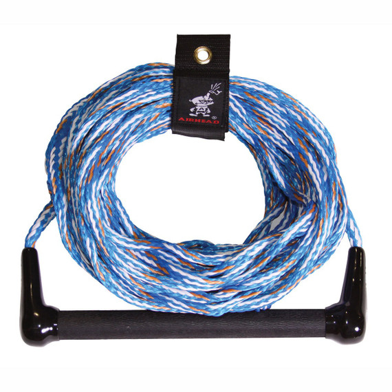 AIRHEAD Water Ski Rope 1 Section 75' AHSR-5 Blue w/ Handle 16 Strand Rope