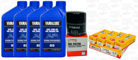YAMAHA Oil Change Kit Filter FX-HO VXR VXS FZ-SHO 1.8L 69J-13440-03-00 NGK Plugs PWC-YM-0480-KT GP1800R SHO